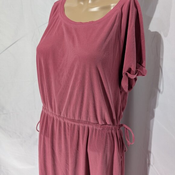 Anthropologie Saturday Sunday Cupro Dress Women's Medium Cinched Waist - Picture 3 of 9